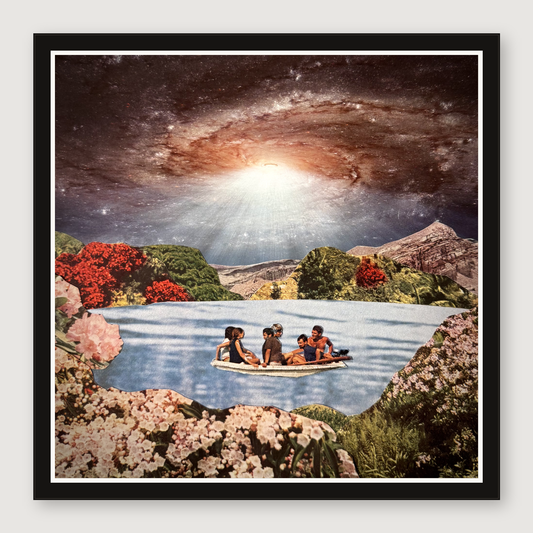 Take the boat out - collage print